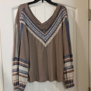Free people Patterned Knit Top